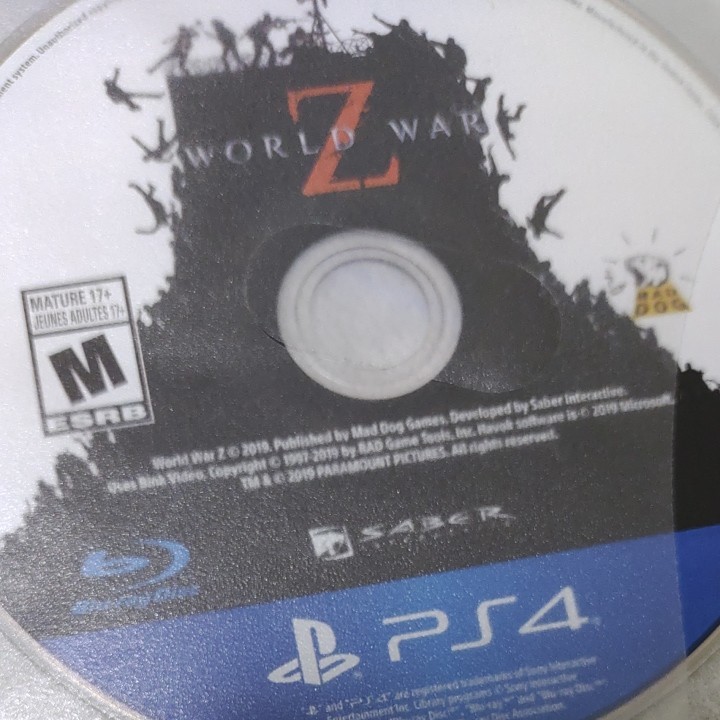 PS4　world war Z 輸入盤