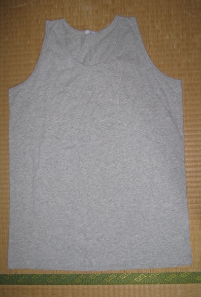 タンクトップ（ランニングシャツ）■グレー・灰色○Lサイズ・胸囲96～104cm○綿100％_画像1