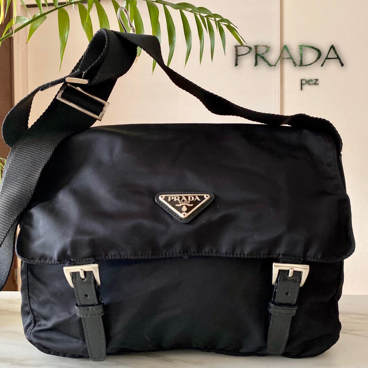 定番のお歳暮 冬ギフト ショルダーバッグ メンズ テスート プラダ Prada 正規品 極美品 レディース ナイロン 斜め掛け 肩掛け 本物 黒 ブラック レザー 本革 牛革 ショルダーバッグ Imizu Weblike Jp