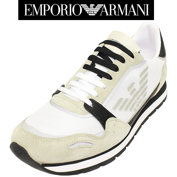 エンポリオ アルマーニ スニーカー メンズ 靴 サイズ 10 (約28cm) EMPORIO ARMANI X4X537 XM678 N638 新品