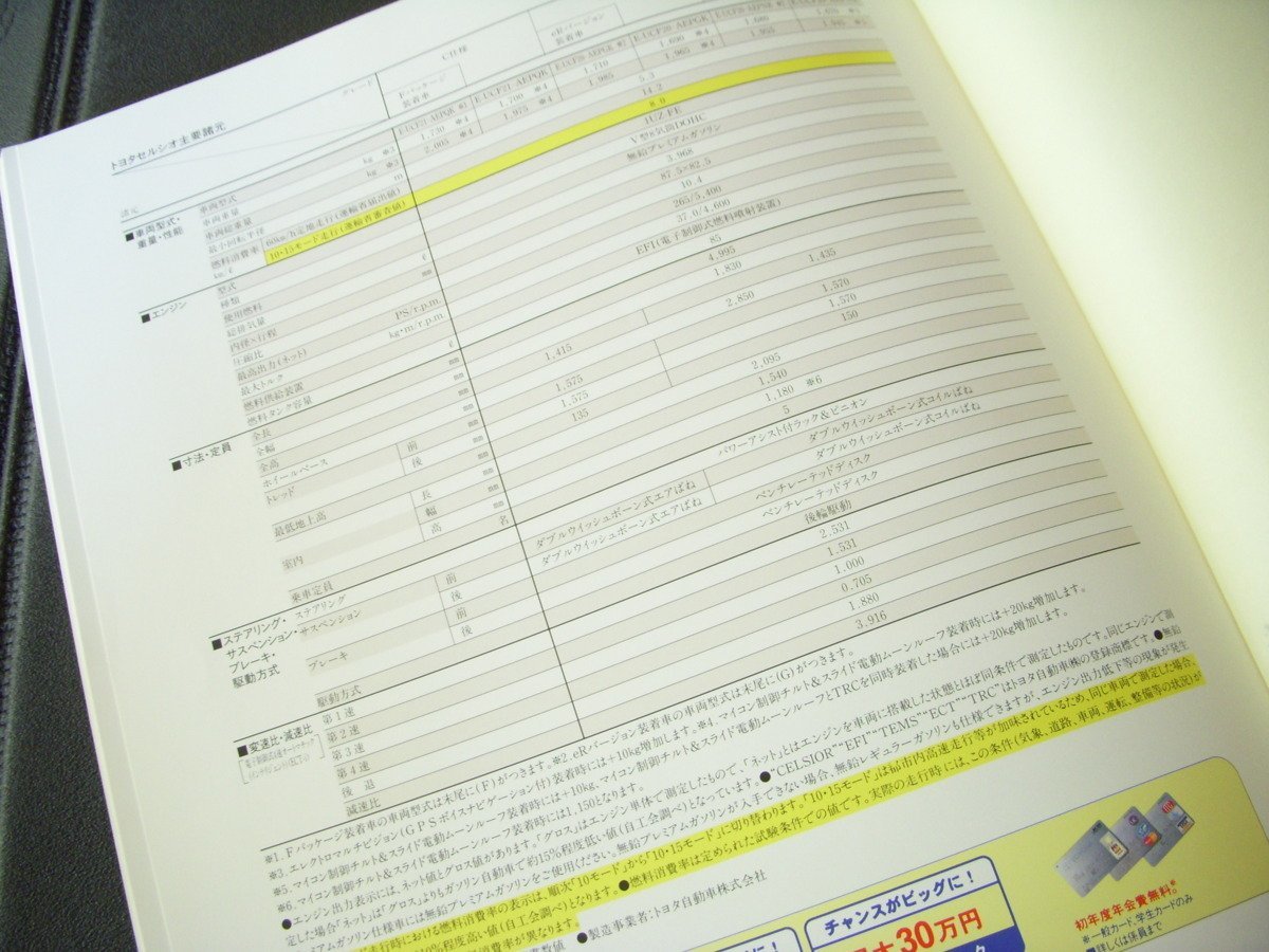 ★とちぎ屋！【トヨタ セルシオ １９９６（平成８年）】２代目 ＸＦ２０型 メーカーカタログ ５４ページ★_画像8