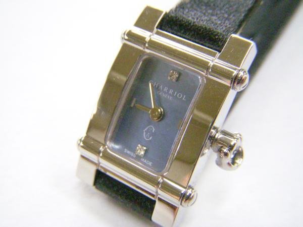 * Tochigi shop![CHARRIOR] Charriol june-b Mini integral 704 diamond leather belt specification! lady's wristwatch *