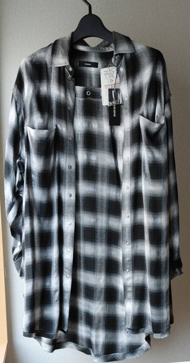 新品】DIESEL ディーゼル 黒 シャツ ワンピース 6QA5C8VfyX