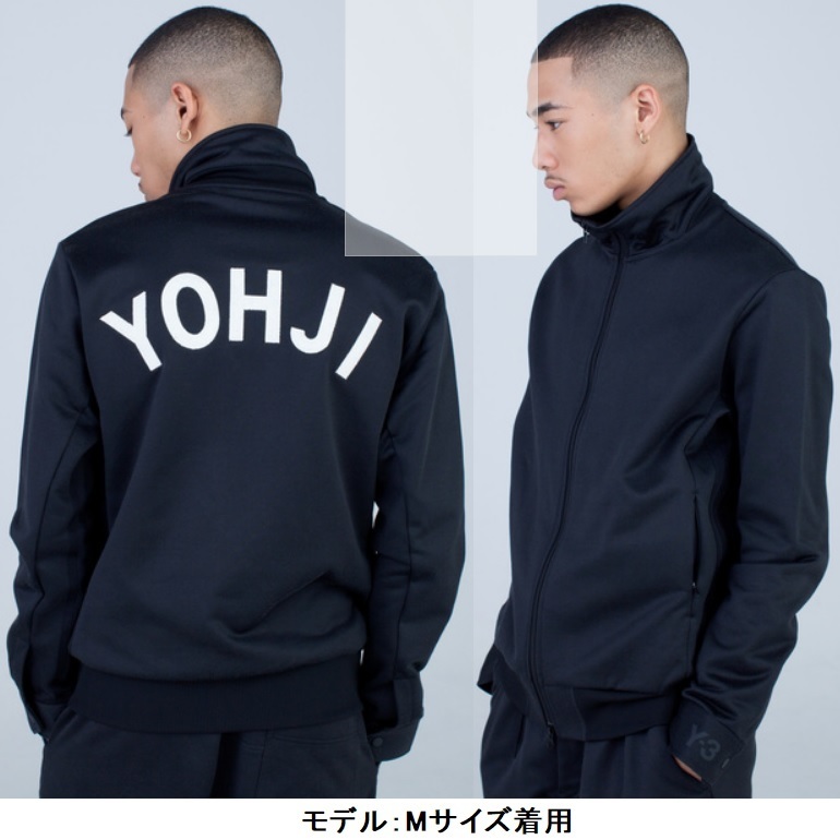 着用1日 美品★Y-3 ワイスリー*L 黒*19AW/M YOHJI LETTERS TRACK JACKET YOHJI YAMAMOTO トラックジャケット ジャージ バックロゴ ブルゾン_画像2