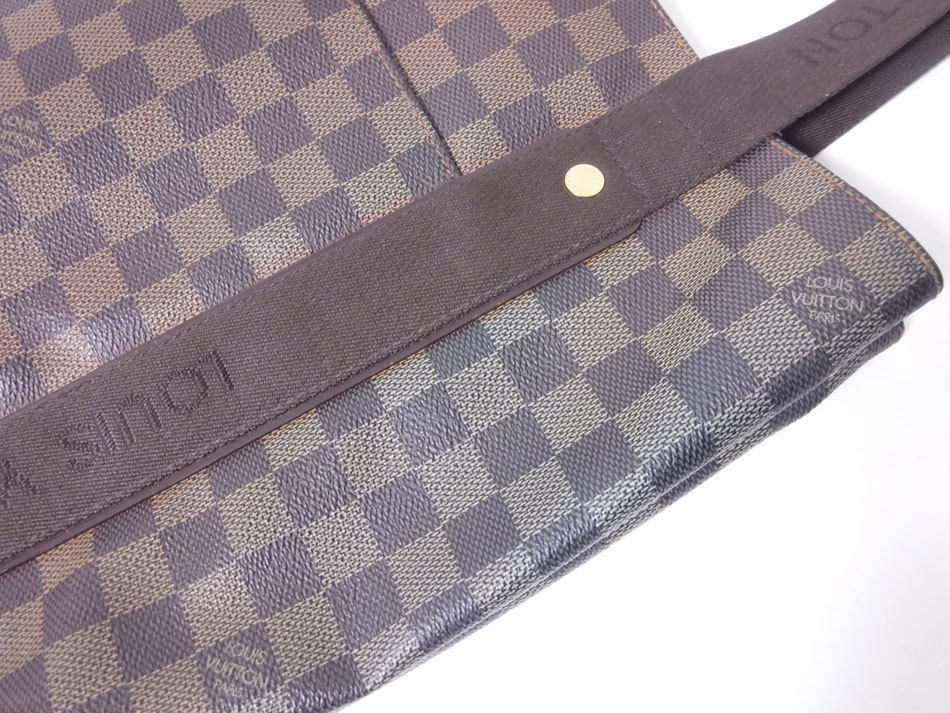 送料無料 LOUIS VUITTON ルイヴィトン ダミエ カバボブール トートバッグ ショルダーバッグ 縦型 N52006 中古_画像5