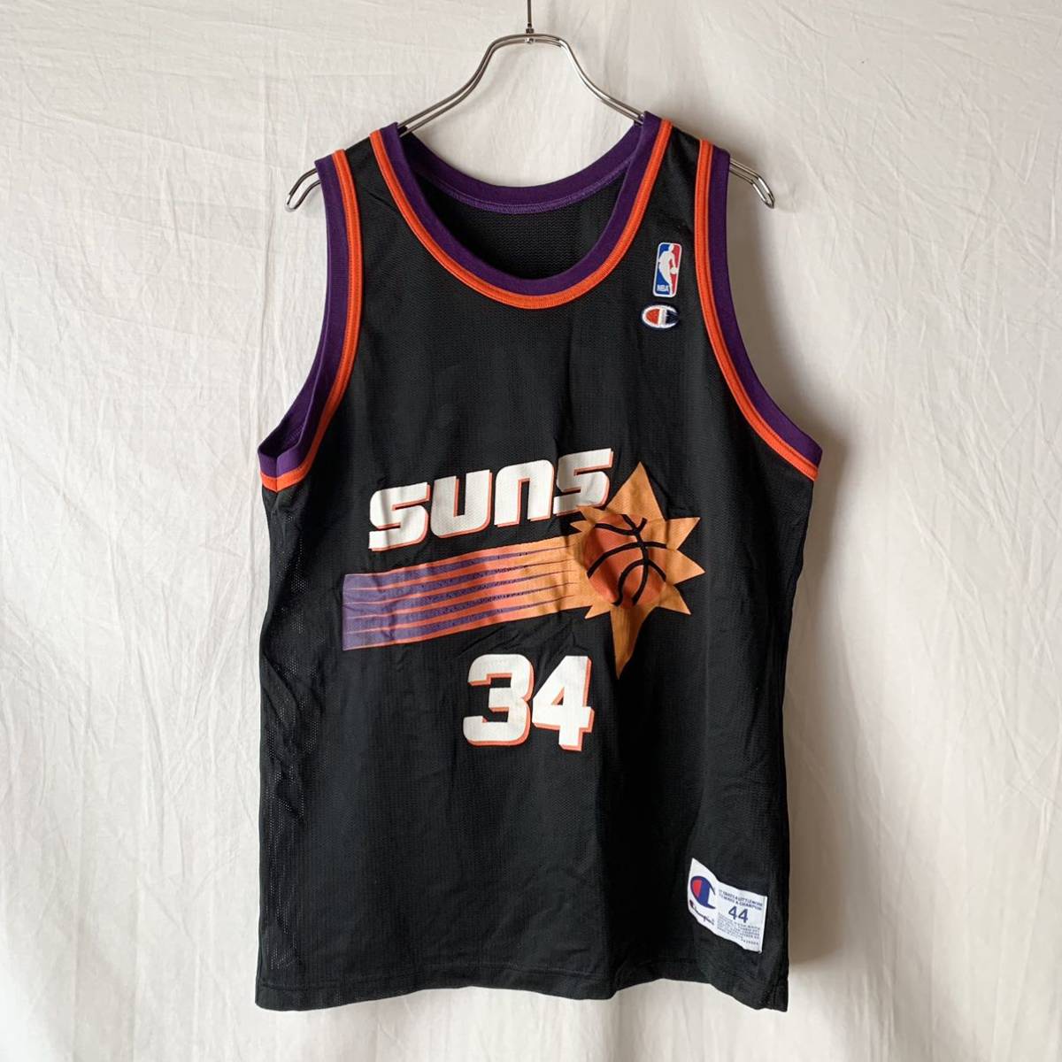 90s USA製 チャンピオン NBA SUNS #34 チャールズ・バークレー フェニックス・サンズ ユニフォーム バスケ タンクトップ ヴィンテージ 44