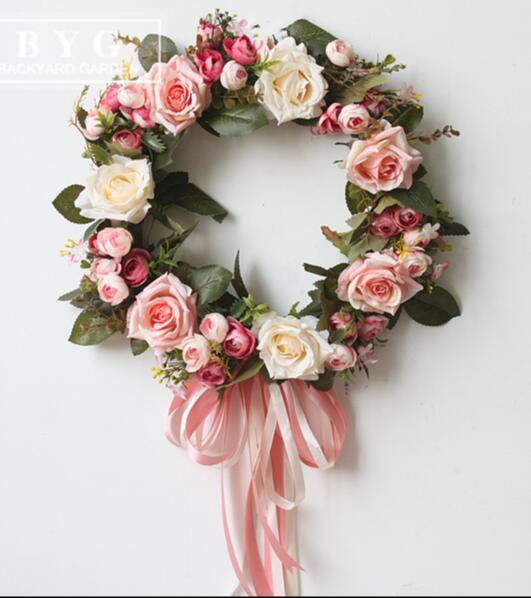  beautiful * hand made * lease * artificial flower * wall decoration * entranceway *. shop decoration * party for *