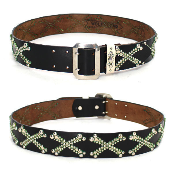 WOLF'S HEAD CROSS BONE STUDS BELT クロスボーンスタッズベルト WOLF'S HEAD CROSS BONE STUDS BELT クロスボーンスタッズベルト