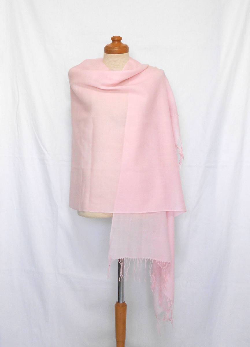 送料無料 〕 PASHMINA パシュミナ ピンク 大判 ストール ( タグ 送料無料 〕 PASHMINA パシュミナ ピンク 大判 ストール ( タグ