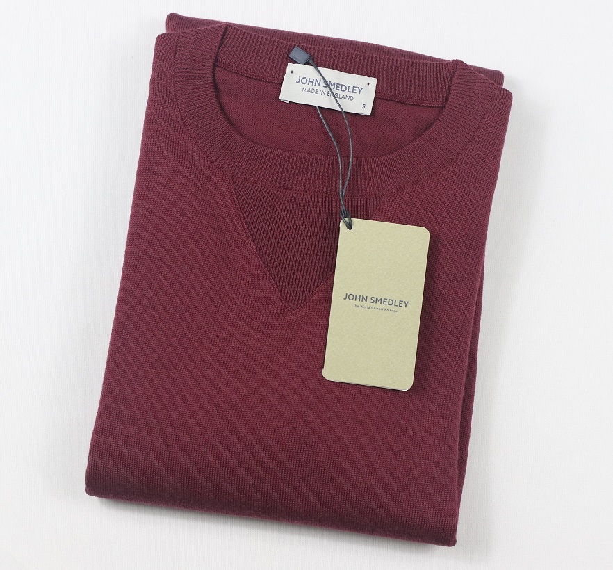 人気アイテム SMEDLEY JOHN 新品 ジョンスメドレー Sサイズ BORDEAUX