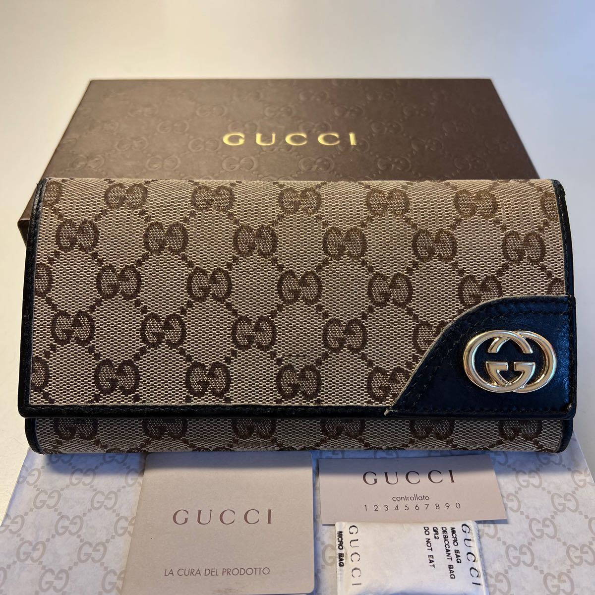 極美品！　グッチ　GUCCI 財布　長財布　GGキャンバス プラダ　シャネル　エルメス　ルイヴィトン　ロエベ　好き