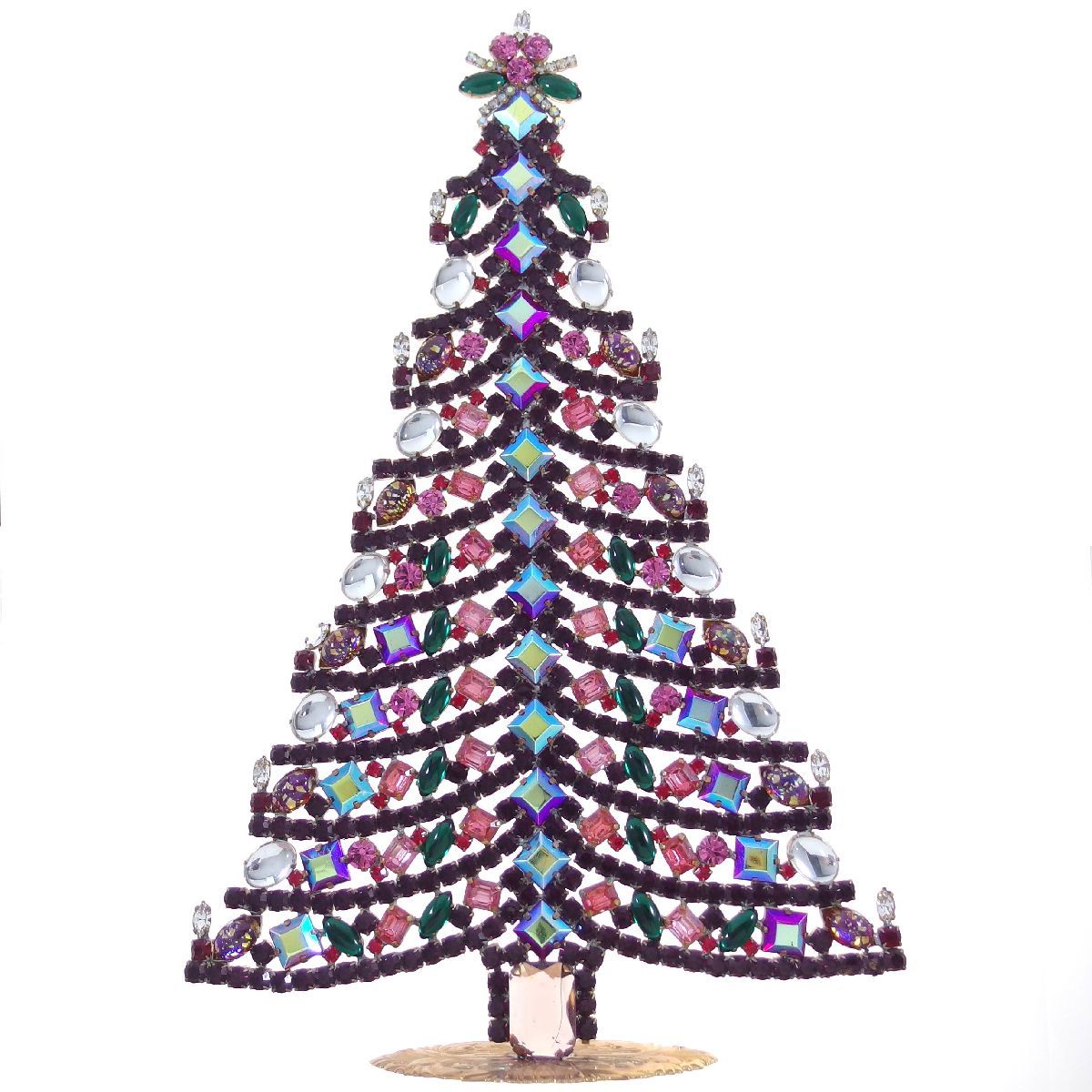 安い本物 C5357 Husar D 大型 クリスマスツリーの置物 高さ約29 8 チェコ ガラス ラインストーン ハンドメイド ヴィンテージ 在庫限り超特価 Www Coldwellbankersamara Com
