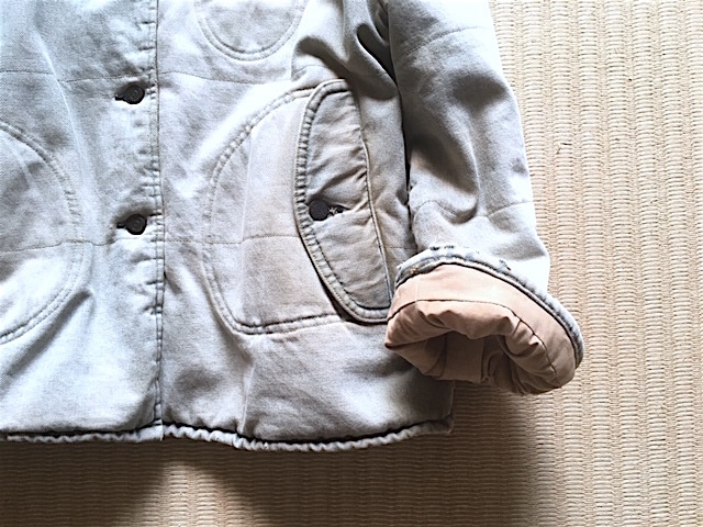 即決 COSMIC WONDER 初期の特徴的な襟の デニム 中綿 ジャケット Gジャン コズミックワンダー インディゴ MAEDA Yukinori