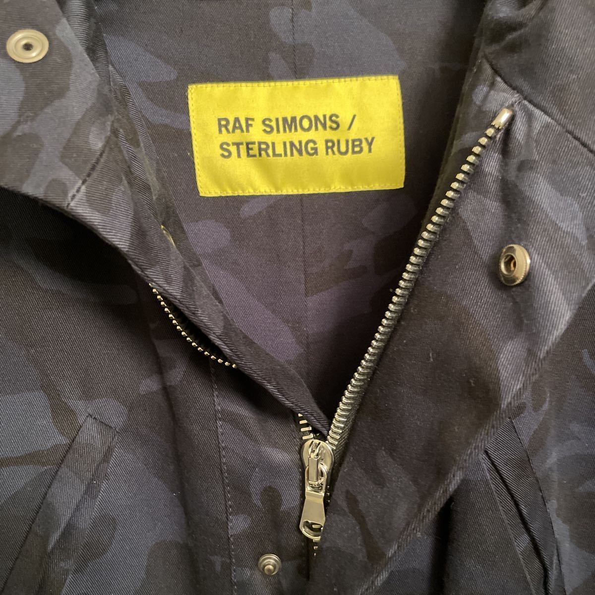 archive ラフシモンズ スターリングルビー RAF SIMONS STERLING RUBY 2014AW 迷彩モッズコート モッズパーカー  46 パッチワーク アーカイブ
