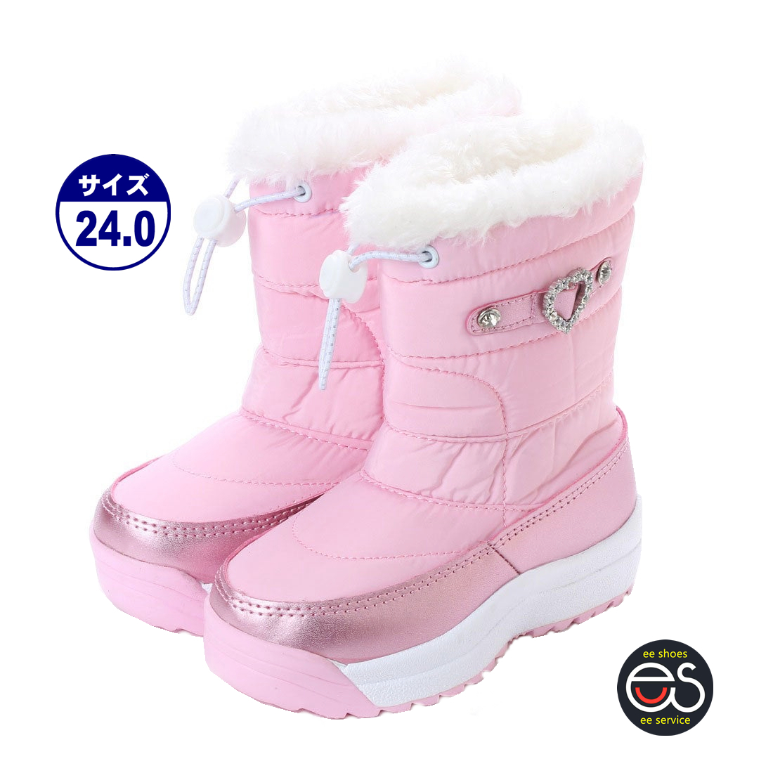 ★新品・人気★【17982-PINK-24.0】女の子用ダウンブーツ　防寒靴　スノーブーツ　ウインターブーツ　軽量＆防滑　サイズ（16.0～24.0) _画像1