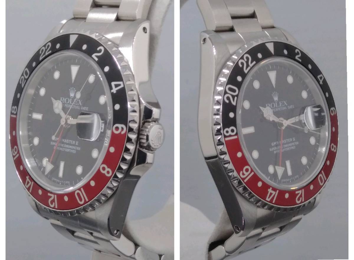 【極美品】ROLEX ロレックス GMT‐MASTERⅡ GMTマスターⅡ X番 16710 腕時計 赤黒ベゼル メーカー修理済み_画像2