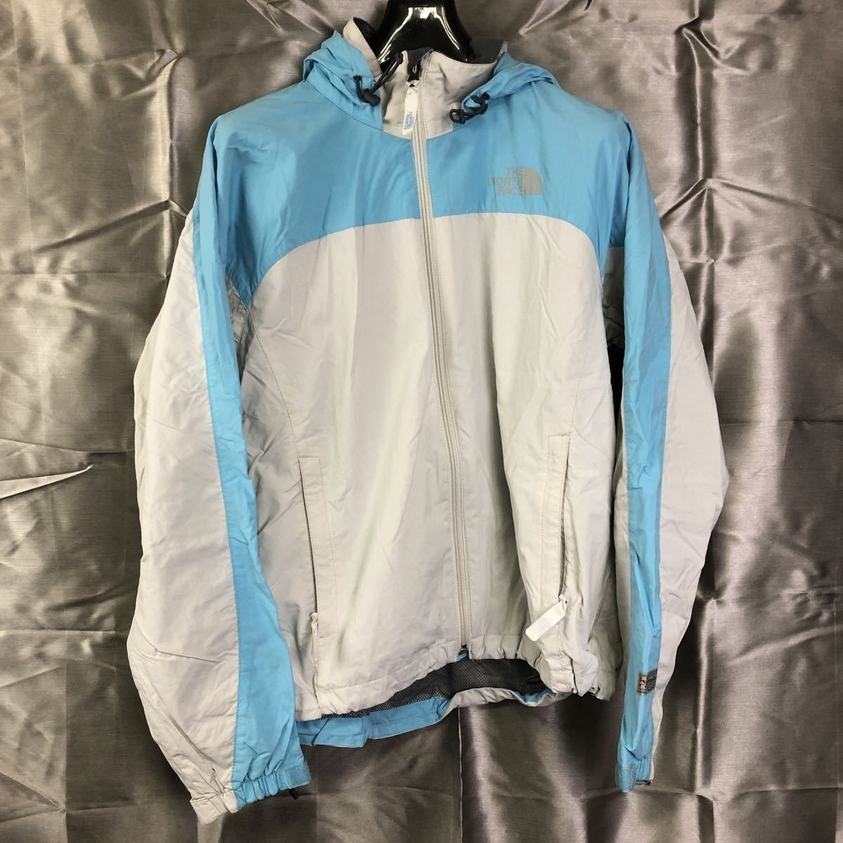 THE NORTH FACE Hydrenalite ナイロンパーカー レディースS/P オフホワイト&スカイブルー_画像1