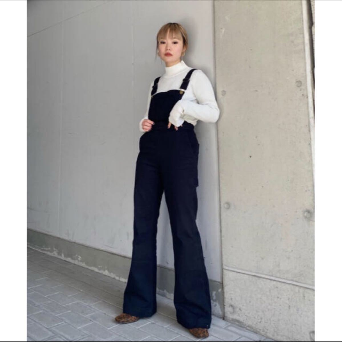 【e/s】 DENIM STRETCH SALOPETTE ブルー1エマスライemma× slyコラボ サロペット オーバーオール
