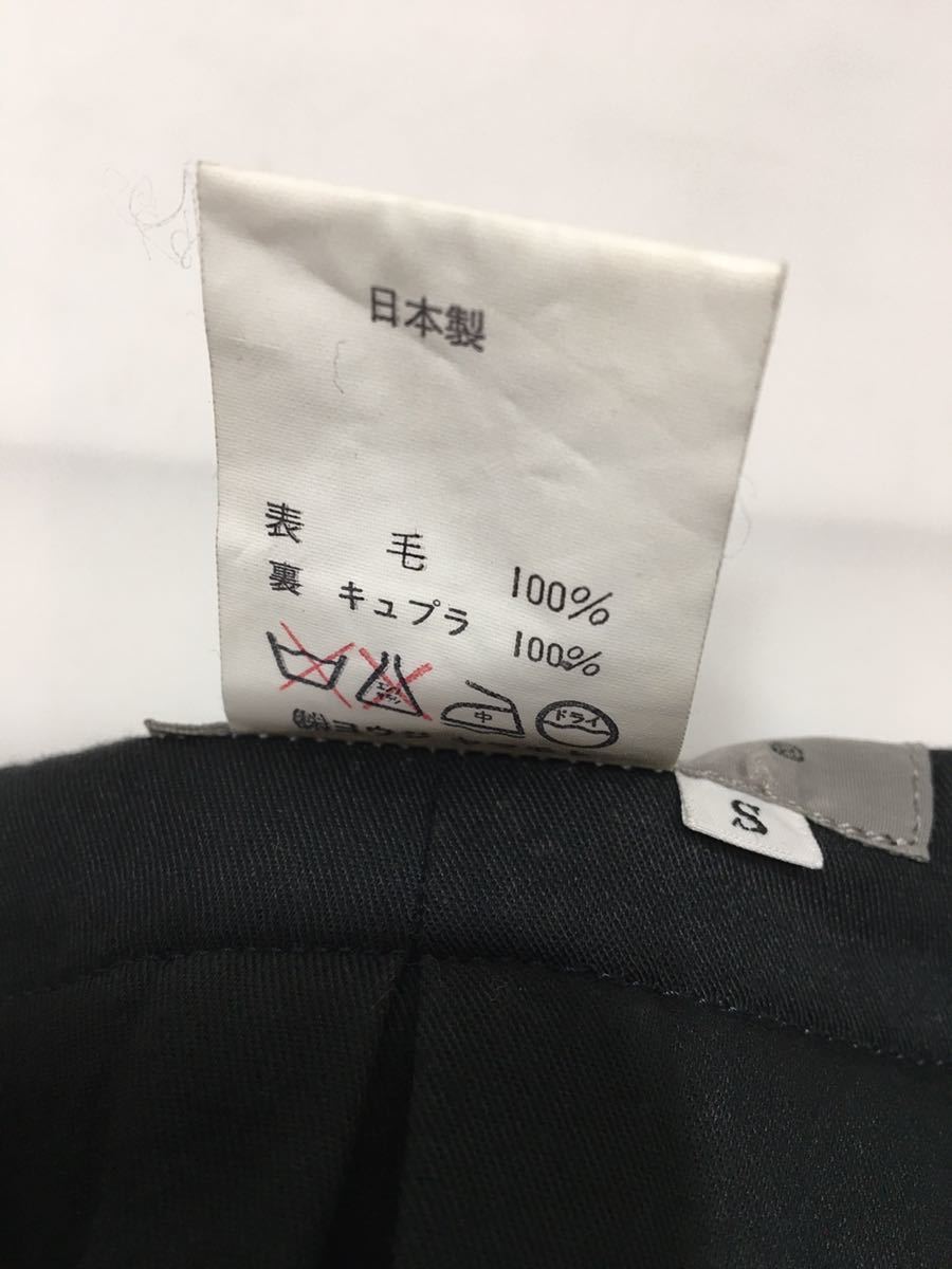 2-78 Yohji Yamamoto ウール パンツ S ダークネイビー 濃紺 ツータック テーパード ヴィンテージ ヨウジヤマモト_画像5