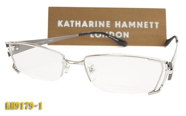使い勝手の良い フレーム メガネ キャサリンハムネット KATHARINE・HAMNETT KH9179-2 眼鏡 チタン 日本製 正規品 ナイロール、ハーフリム