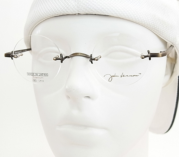 JOHN LENNON ジョン・レノン メガネ フレーム JL-1048-2 フチナシ 眼鏡 丸めがね 日本製_画像3