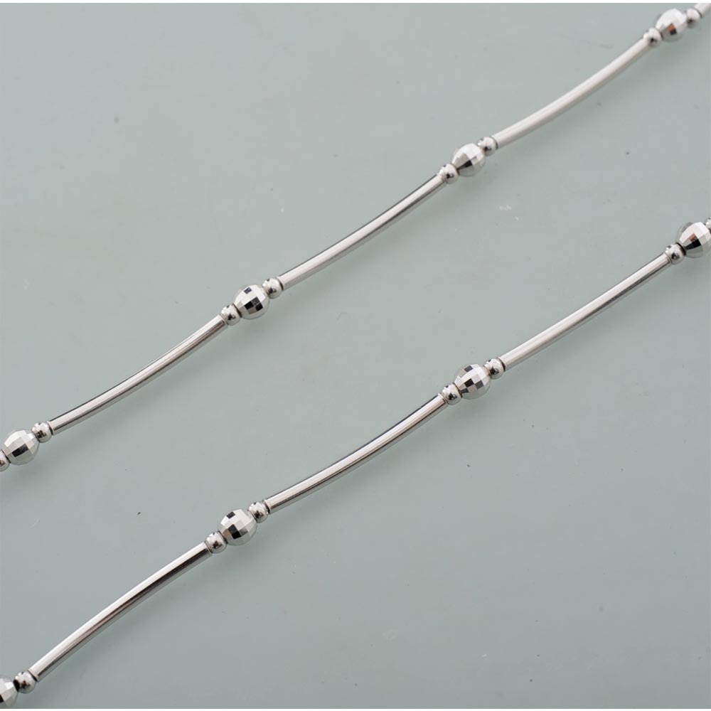 【G13】　Pt850　プラチナ　デザイン　ネックレス　中古美品　長さ約41cm