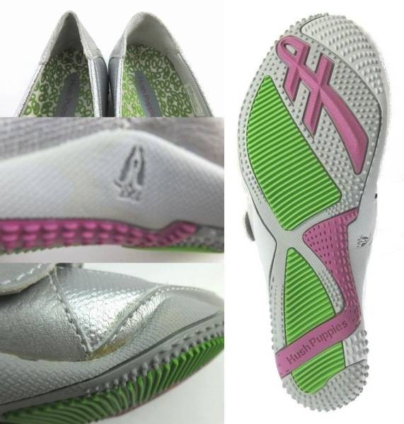  is shupapi- women's shoes new goods translation * original leather strap pumps flat shoes sport pumps silver 23cm / 6 *A0704*HushPuppies