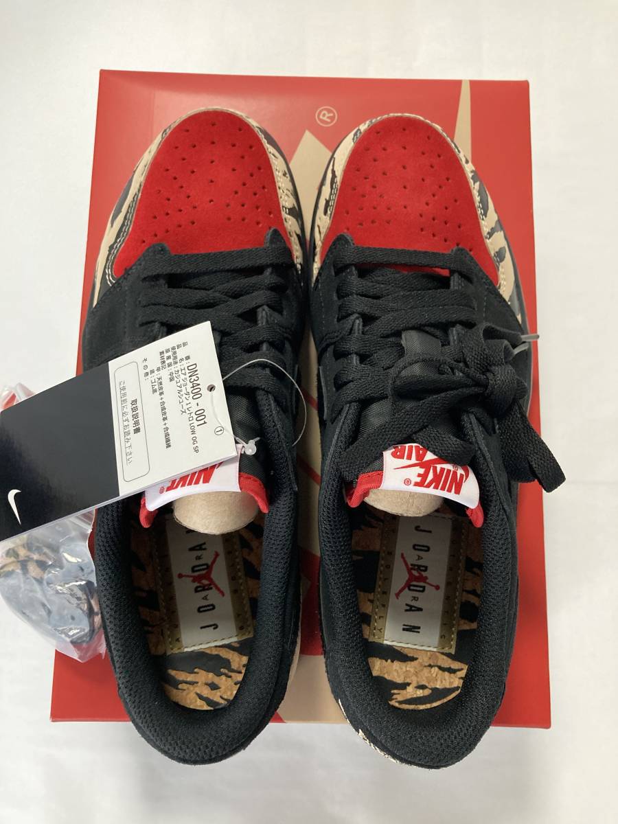 【新品未使用 26.0cm】Nike Sole Fly Air Jordan 1 Low Black and Sport Red ソールフライナイキ エアジョーダン ブラック スポーツ レッド_画像4