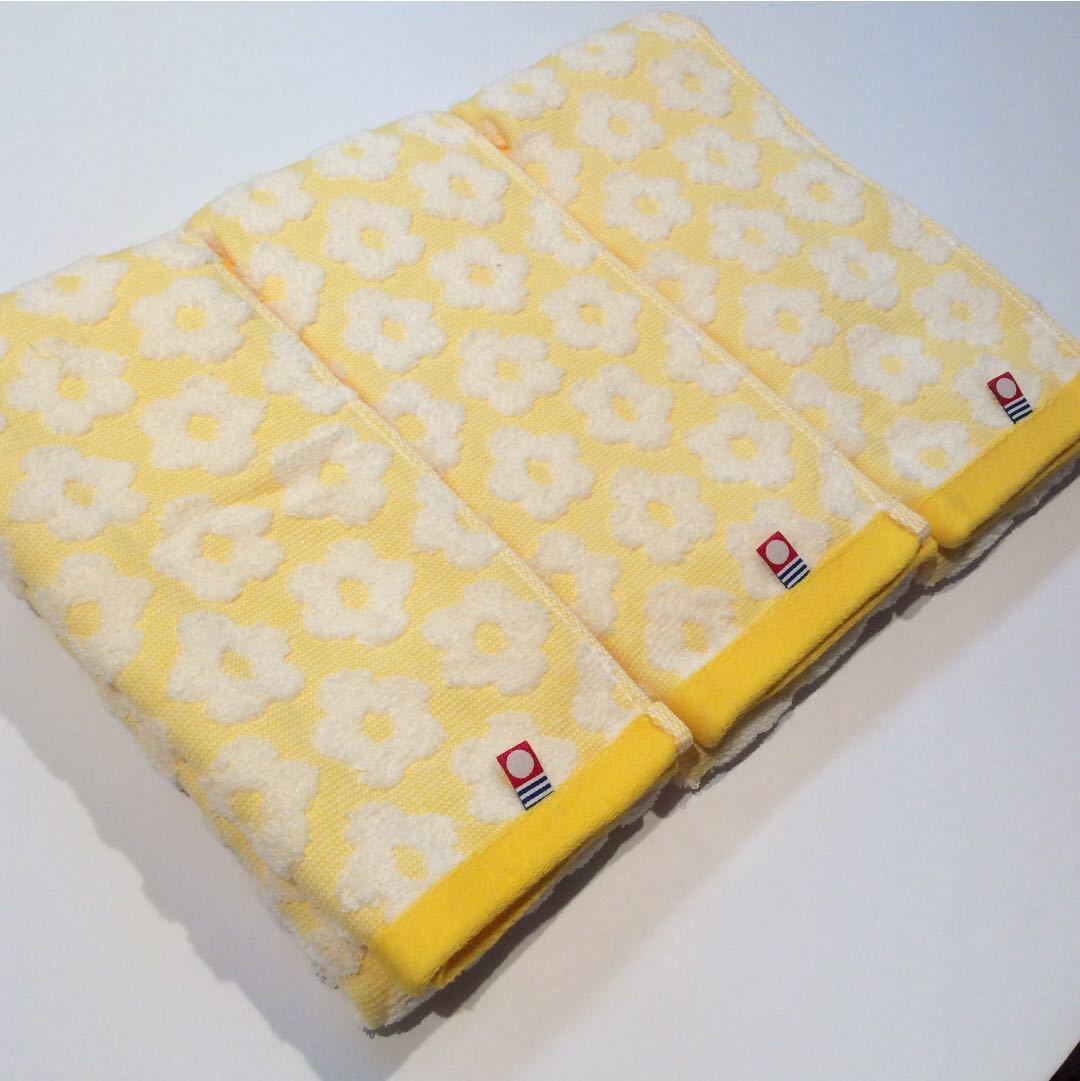 フェイスタオル 今治タオル まとめて セット 日本製 バスタオル ハンカチ 花柄 黄色_画像2