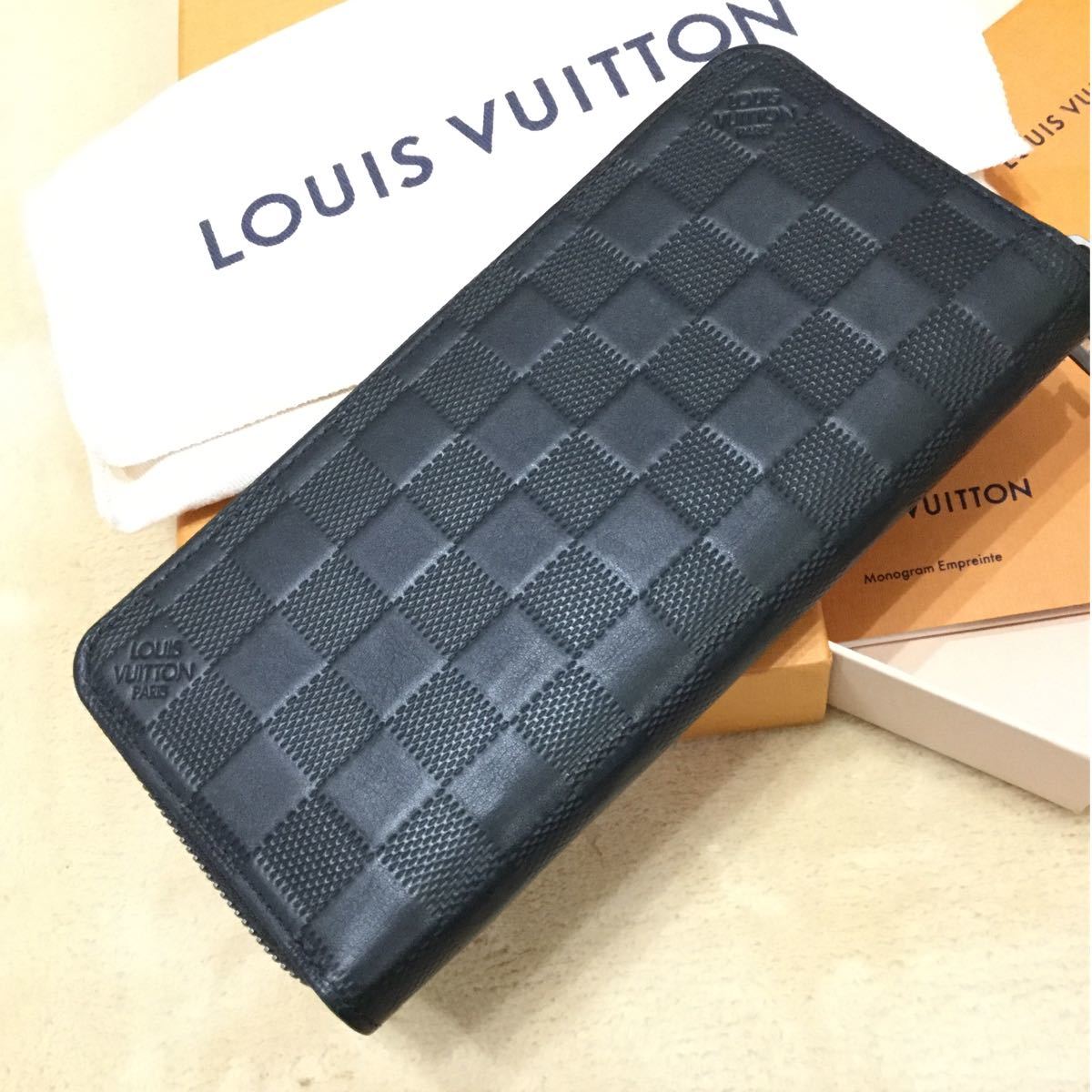 超美品 ルイ ヴィトン LOUIS VUITTON 長財布(ダミエ アンフィニ