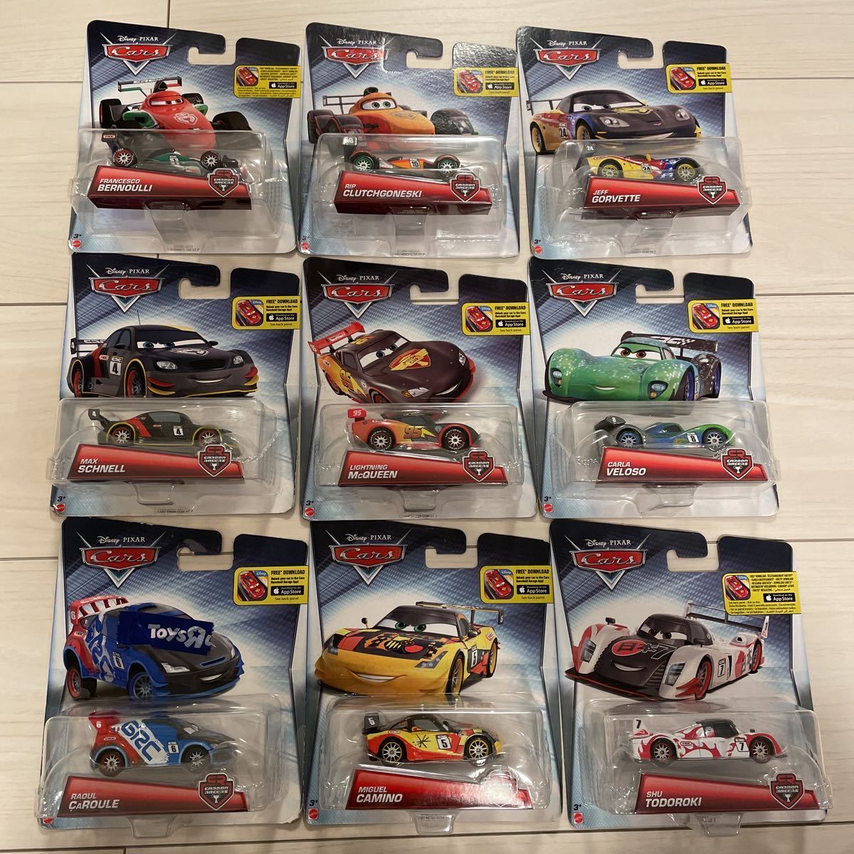 マテル カーズ カーボン レーサーズ 9台 セット MATTEL CARS