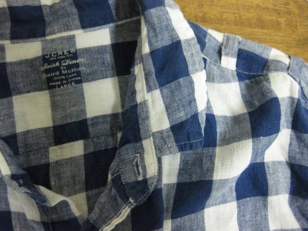 J CREW リネン長袖シャツ Ｌ USED Jクルー_画像3