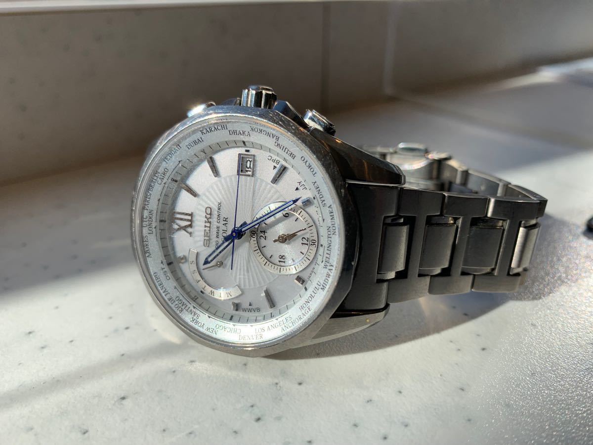セイコー】SEIKO ブライツSAGA137 電波ソーラー チタン 外箱・純正