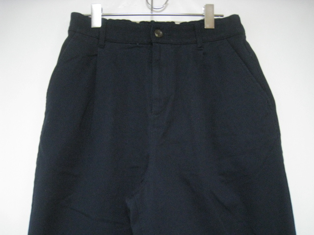 earth music&ecology Earth Music & Ecology bottoms wide pants waist rubber navy blue navy M size 