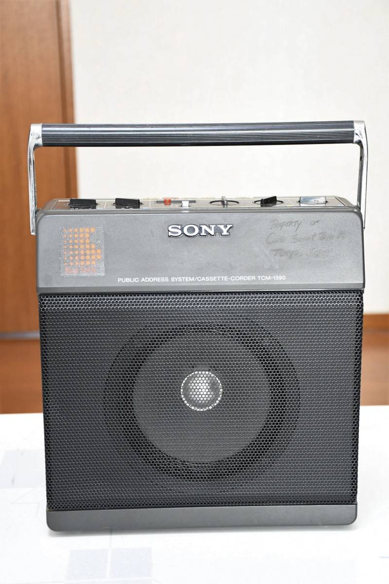 ◆ソニー拡声機能付カセットレコーダー TCM-1390 ベルト交換済み動作品 英会話 ダンス教室 カラオケ練習 ワンマンライブ◆_画像1