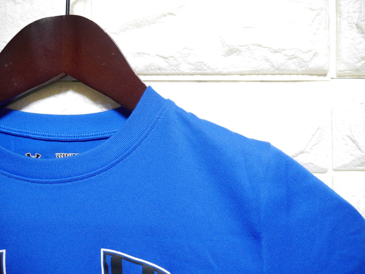 A334 * UNDER ARMOUR | Under Armor short sleeves T-shirt blue series used size YSM/JP/CH