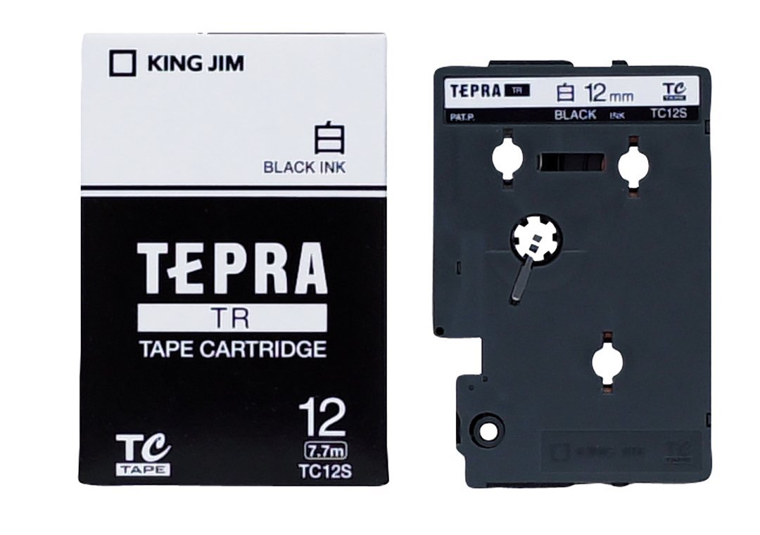 キングジム テープカートリッジ テプラTR 12mm TC12S 白　ｋ042_画像1