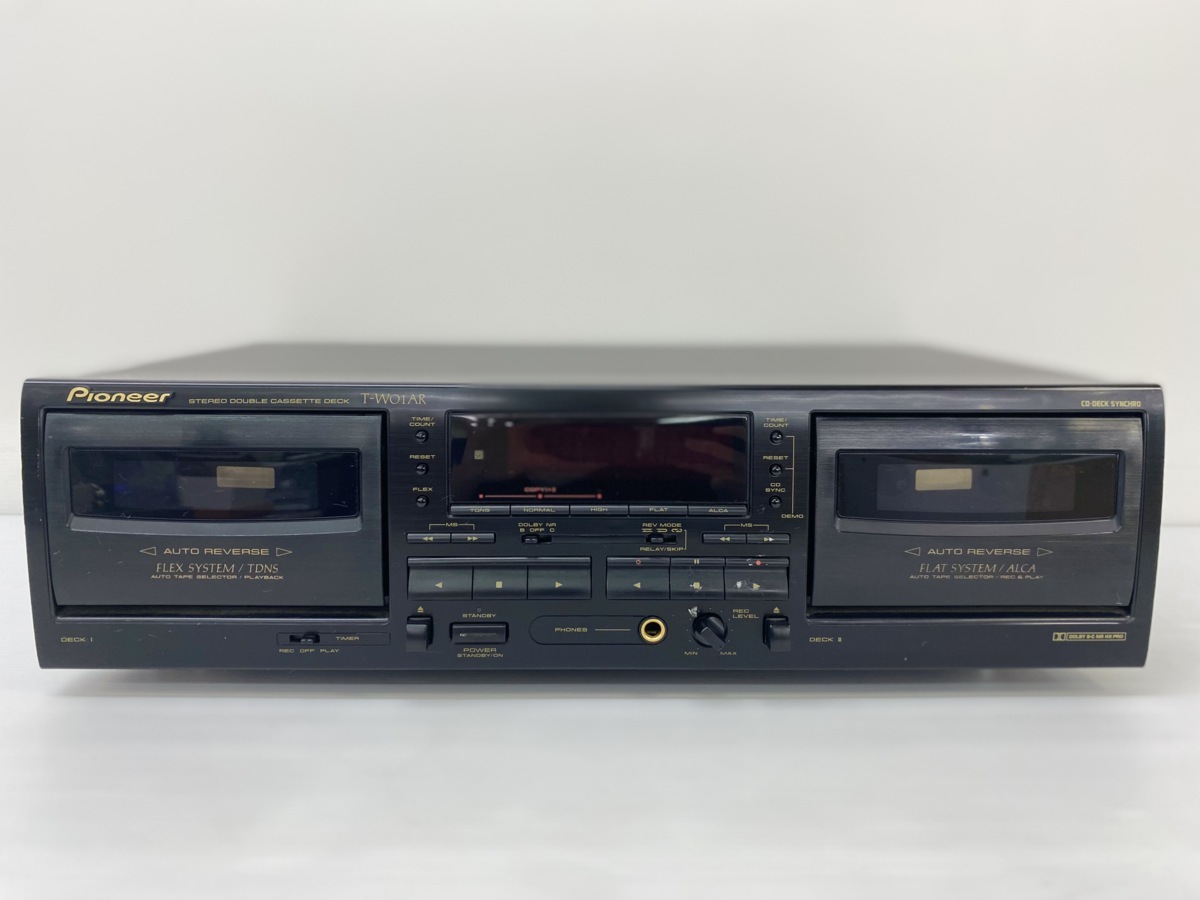 Pioneer カセットデッキ T-W01AR　通電確認済み　音響家電　パイオニア　奈良県発（0-0.Z)H21　312_画像1