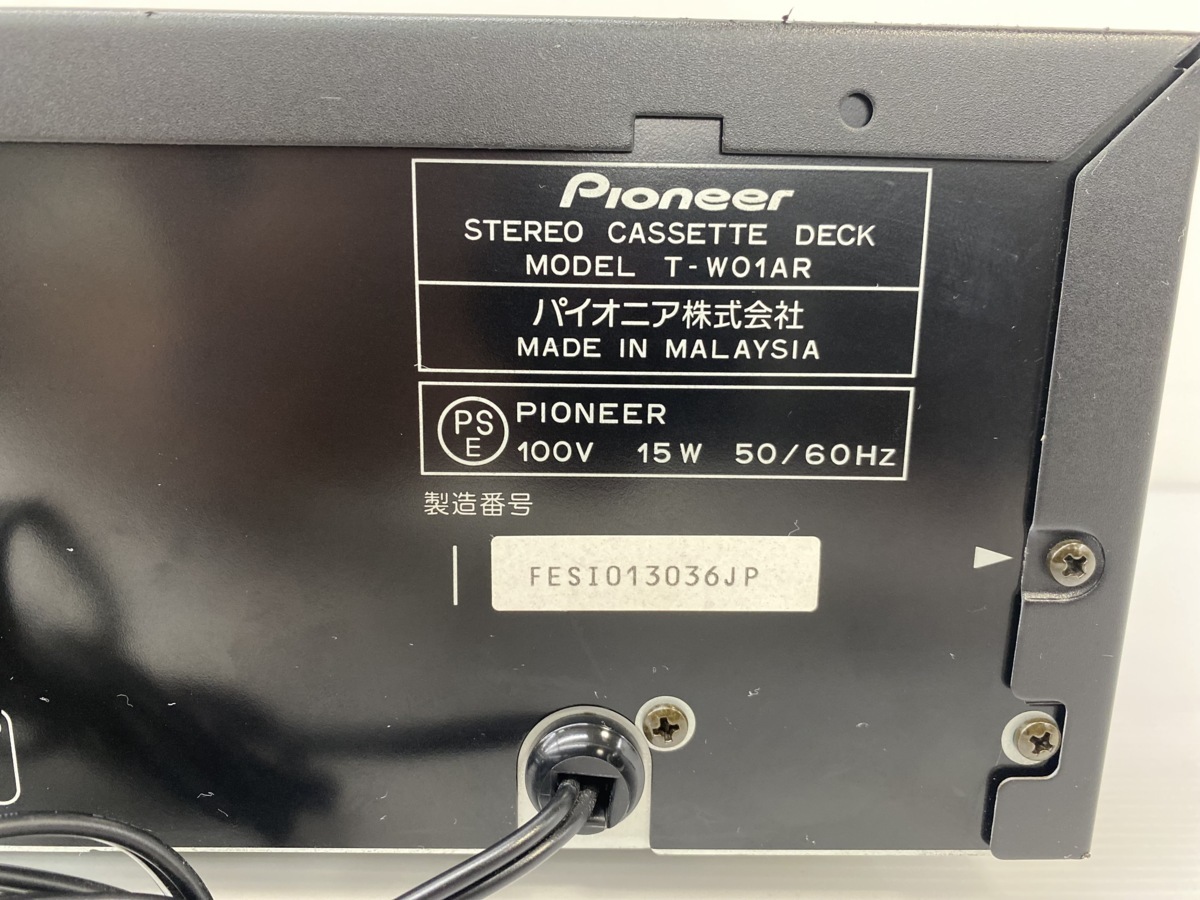Pioneer カセットデッキ T-W01AR　通電確認済み　音響家電　パイオニア　奈良県発（0-0.Z)H21　312_画像5