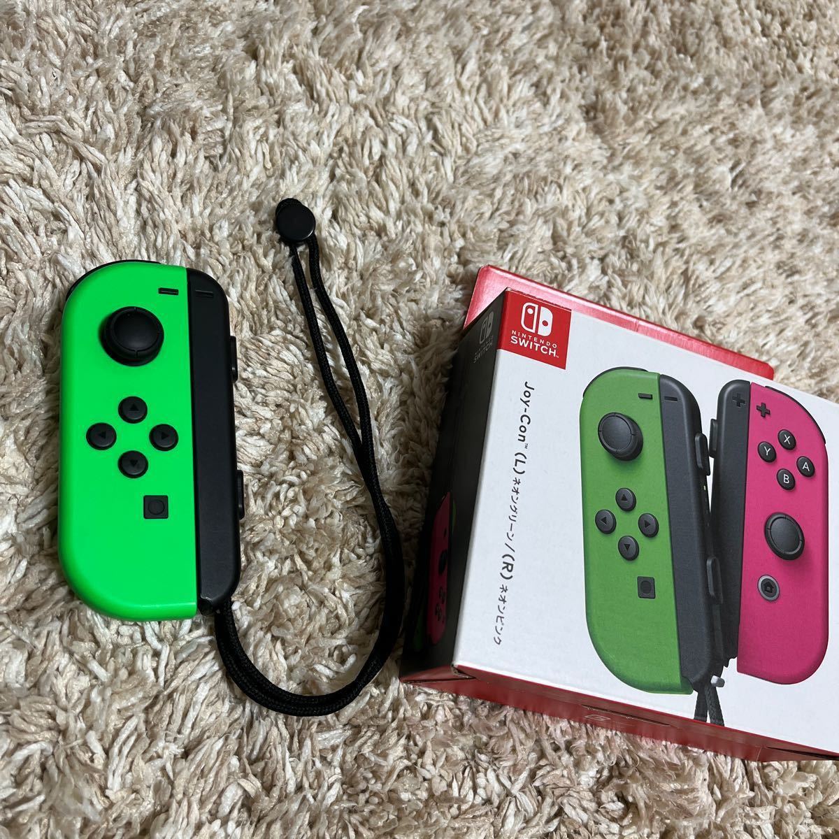 Nintendo Switch 任天堂 スイッチコントローラー ジョイコン ネオングリーン Joy-Con (L) ストラップ付き