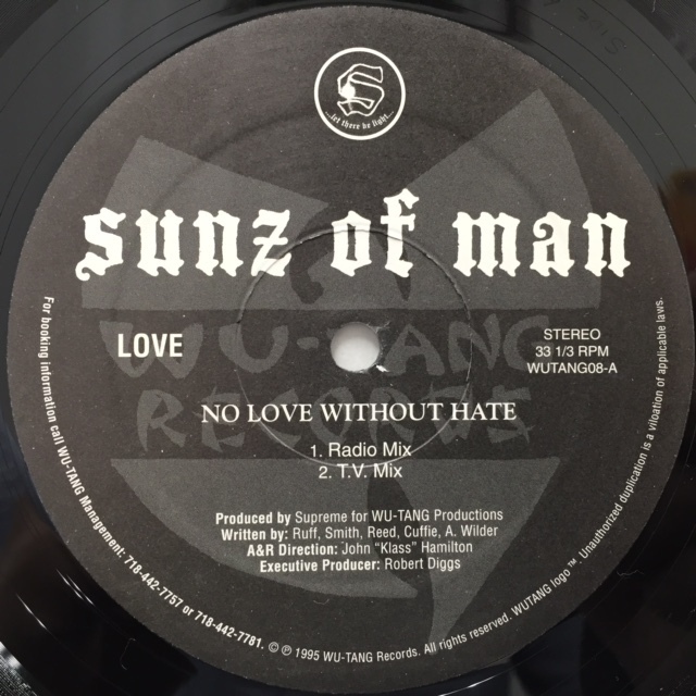 SUNZ OF MAN / NO LOVE WITHOUT HATE_画像1