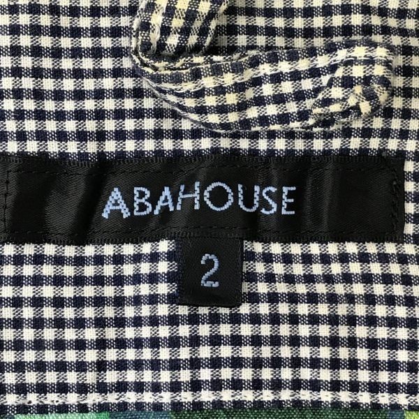 ABAHOUSE/アバハウス 緑系チェック柄 七分袖ネルシャツ サイズ2 管NO R0-093｜PayPayフリマ