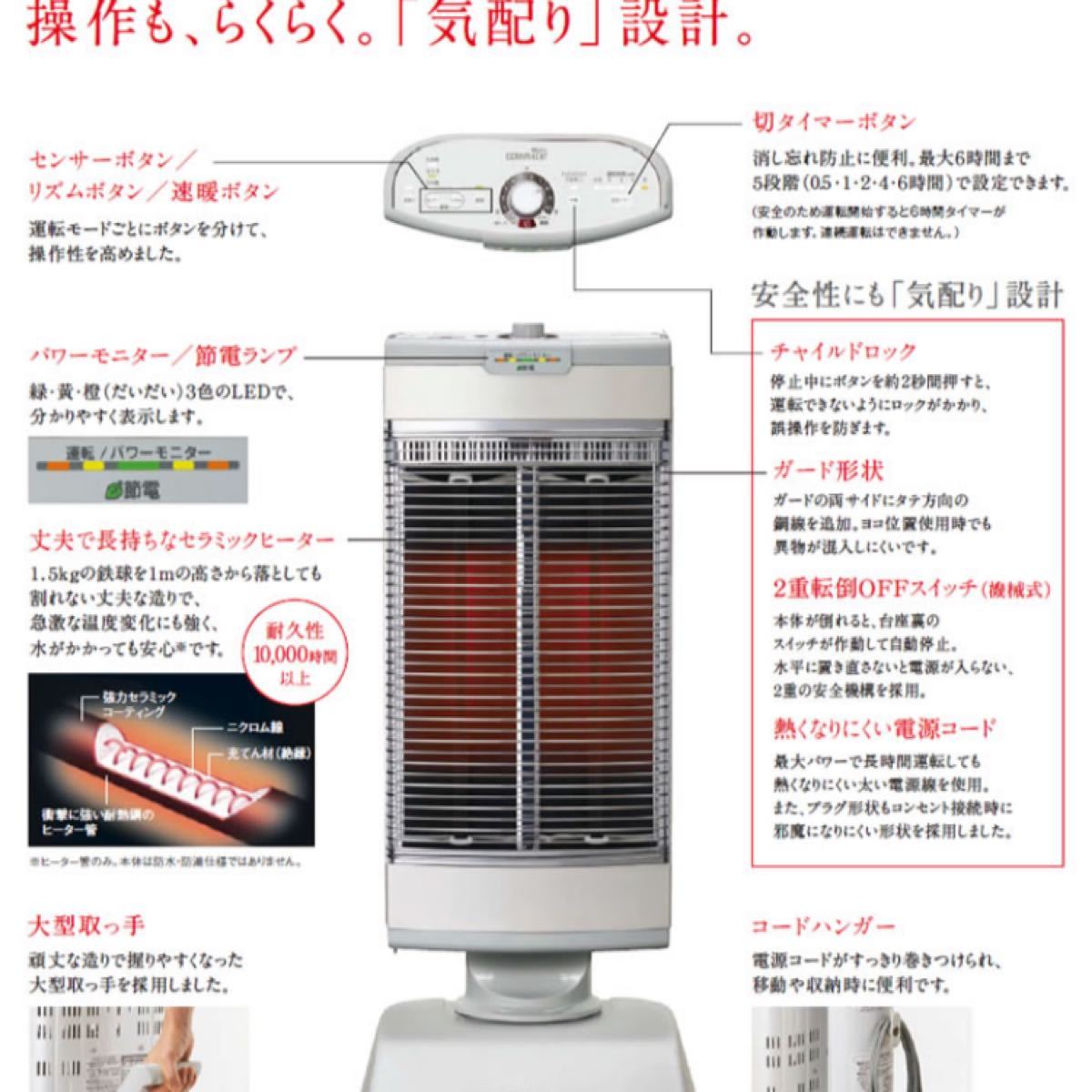 DAIKIN セラムヒート 遠赤外線暖房機 暖房器具 2015年製|PayPayフリマ