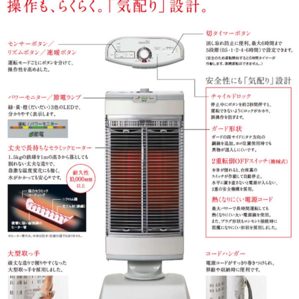 DAIKIN セラムヒート 遠赤外線暖房機 暖房器具 2015年製｜PayPayフリマ