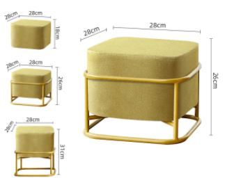 【9～12】正方形の布スツールリビングルームの家具ソフトオットマンホームベンチソファティーテーブル椅子スツール