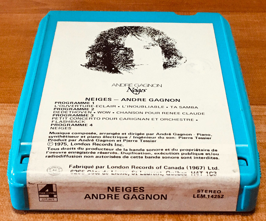 ◆8トラック(8トラ)◆完全メンテ品□《ヒーリング》ANDRE GAGNON(アンドレ・ギャニオン) [NEIGES] (オリジナル・カナダ盤)◆_画像4