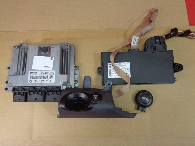 [Rmdup12818] BMW Mini Cooper R56 engine computer - keyless CAS3 DME set (MF16/ key cylinder / start switch / key /ECU)