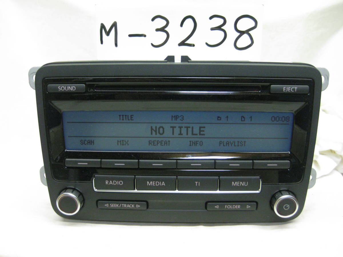 M-3238　VolksWagen　フォルクスワーゲン　VW-1K0 035 183 C　MP3　CDデッキ　純正オーディオ　補償付き_画像1