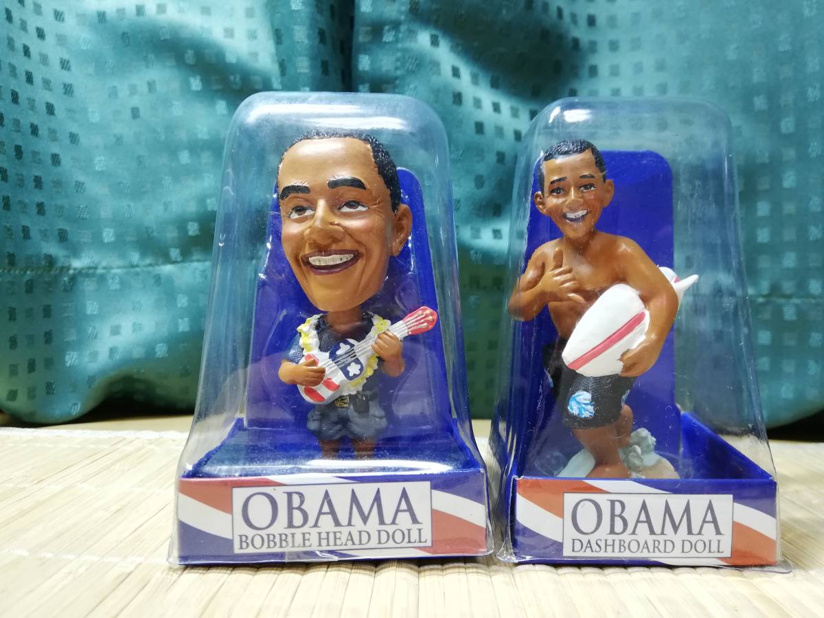 BOBBLE HEAD,DASHBOARD DOLL[OBAMA]* KC HAWAII весь ma изначальный большой .. Bob ru head Гаваи земля производство 