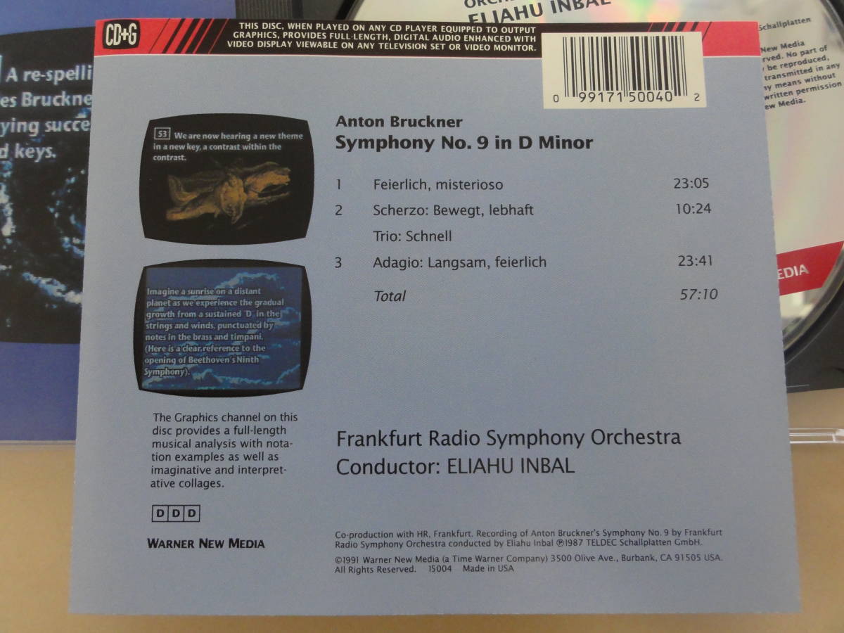 Anton Bruckner : Symphony No. 9 / Frankfurt Radio Symphony Orchester Eliahu Inbal CD アントン・ブルックナー エリアフ・インバル_画像2